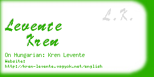 levente kren business card